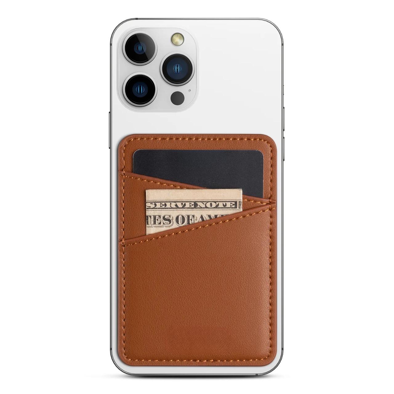 VPA101 - Phone Card Holder Slim Leather Adhesive Pocket